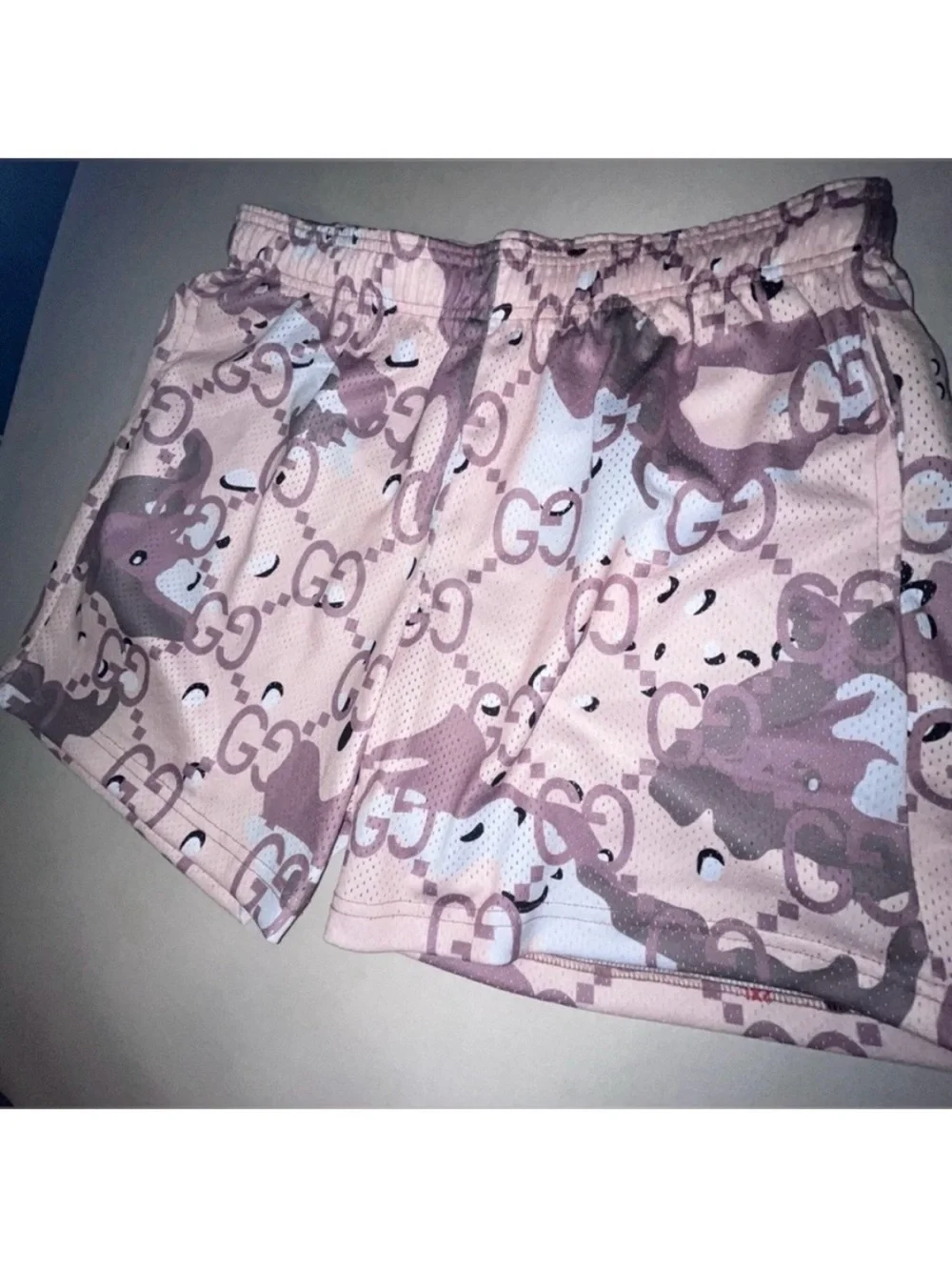 Bravest Studios GUCCI BIG GG All Over Print AOP Athletic Mesh Sports Shorts XXL